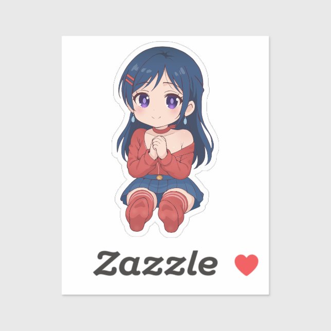 Sticker Mita Chibi Mignonne Anime (Feuille)