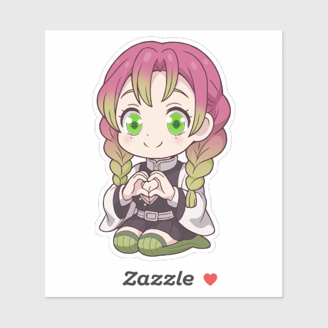 Sticker Mitsuri Kanroji Chibi Amour (Feuille)