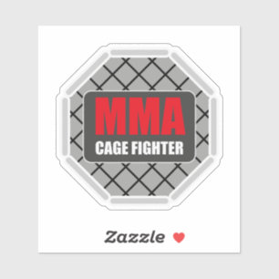 Sticker Mixed Martial Arts Cage Fighter MMA
