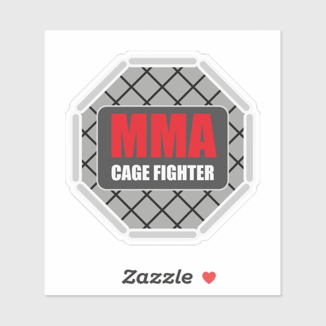 Sticker Mixed Martial Arts Cage Fighter MMA (Feuille)