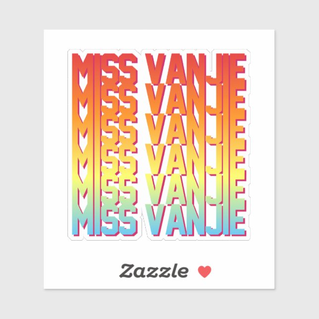 Sticker Mlle Vanjie ! (Feuille)