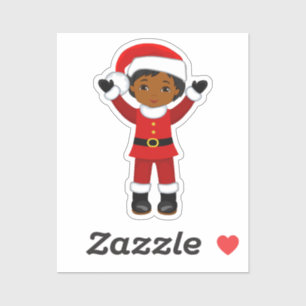 Sticker Mme Black Père Noël Melanin Noël Claus Hommes