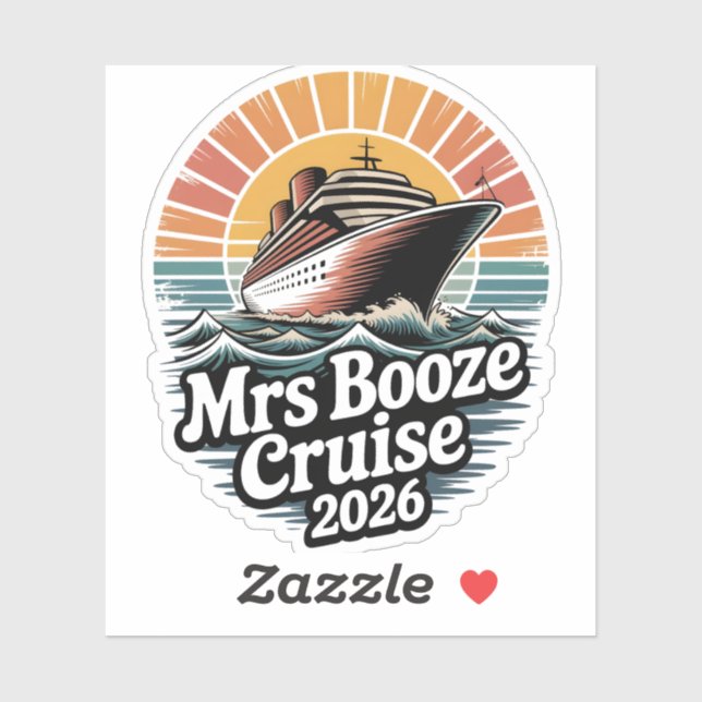 Sticker Mme Croisière Alcool 2026 Couples Correspondants  (Feuille)