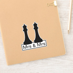 Sticker Mme Et Mme Queen Chess Pieces Mariage Gay