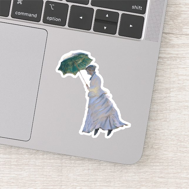 Sticker Mme Monet est emportée par le vent  (Détail)