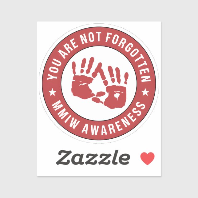 Sticker MMIW Sensibilisation Vous n'êtes pas oublié (Feuille)
