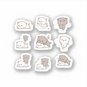 Sticker Mochi Peach Cat Pack