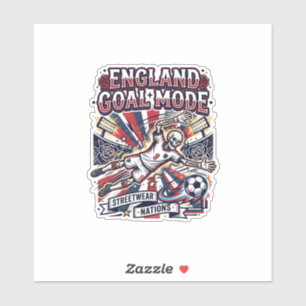 Sticker Mode d'Angleterre squelette Batteur Nations Street