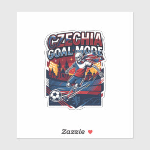 Sticker Mode de but de la Tchéquie Squelette Attaquant Nat