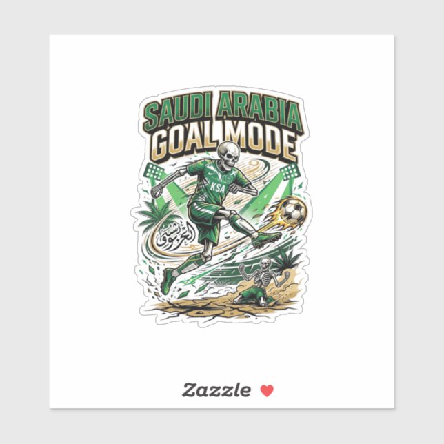 Sticker Mode de but de l'Arabie Saoudite Skeleton Striker  (Feuille)