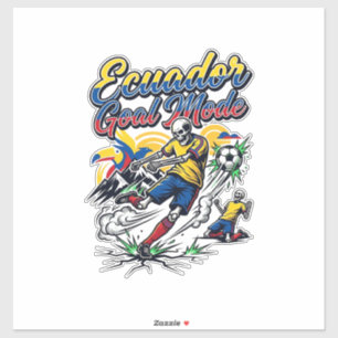 Sticker Mode de but de l'Équateur Skeleton Striker Nations