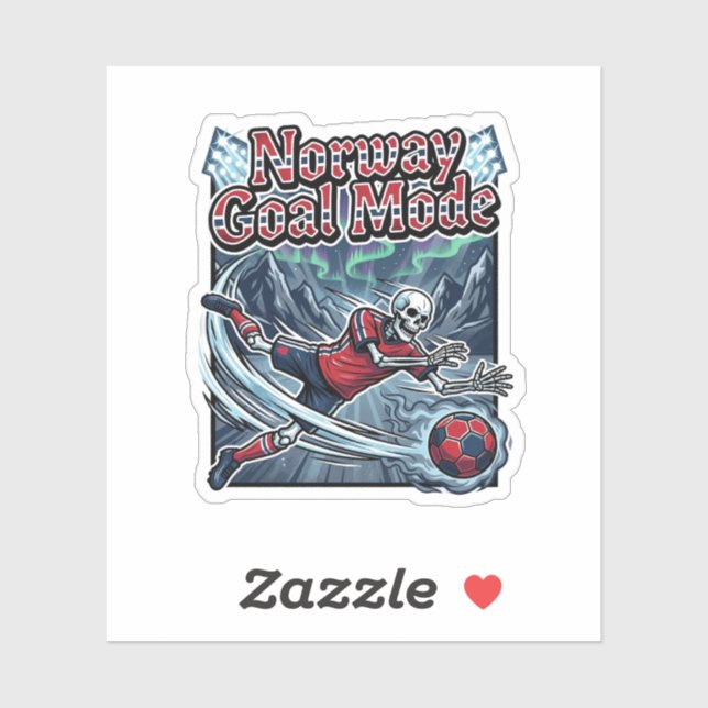 Sticker Mode de but Norvège Skeleton Striker Nations Stree (Feuille)