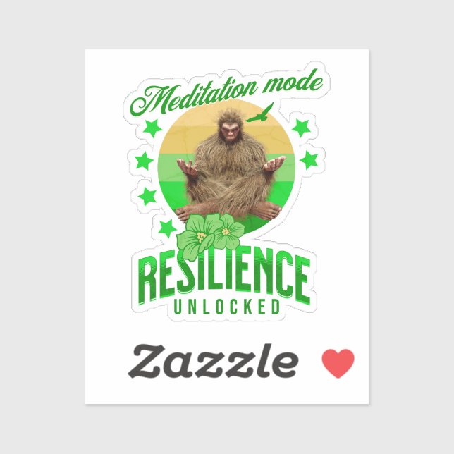Sticker Mode de méditation : Résilience déverrouillée Funn (Feuille)