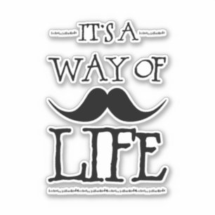 Sticker Mode de vie moustache