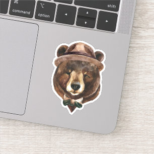 Sticker Mode d'ours d'aquarelle