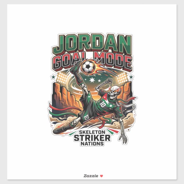 Sticker Mode Jordan Objectif Squelette Nations Attaquant D (Feuille)