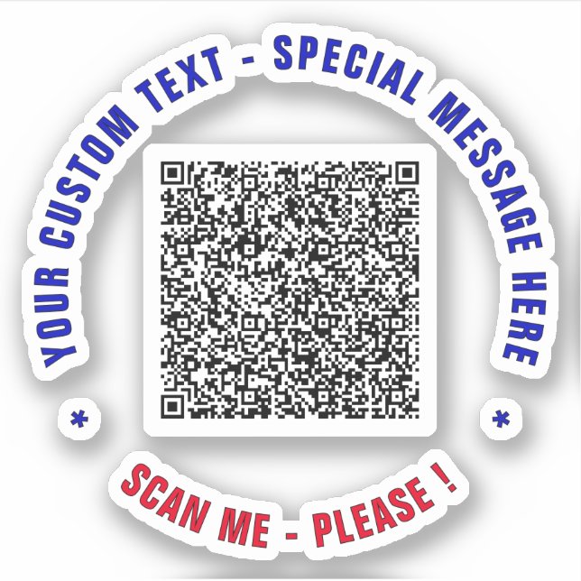 Sticker Modèle d'analyse de code QR et d'autocollant de te (Devant)