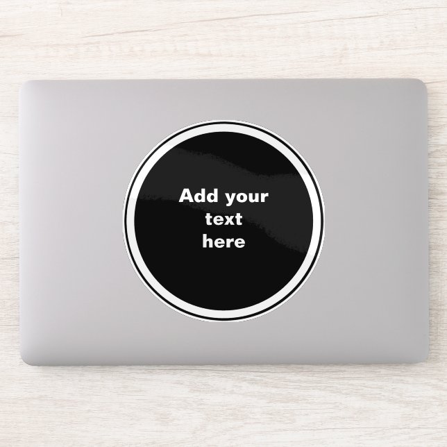 Sticker Modèle de cercle noir avec cadre de cercle blanc,  (Ordinateur)