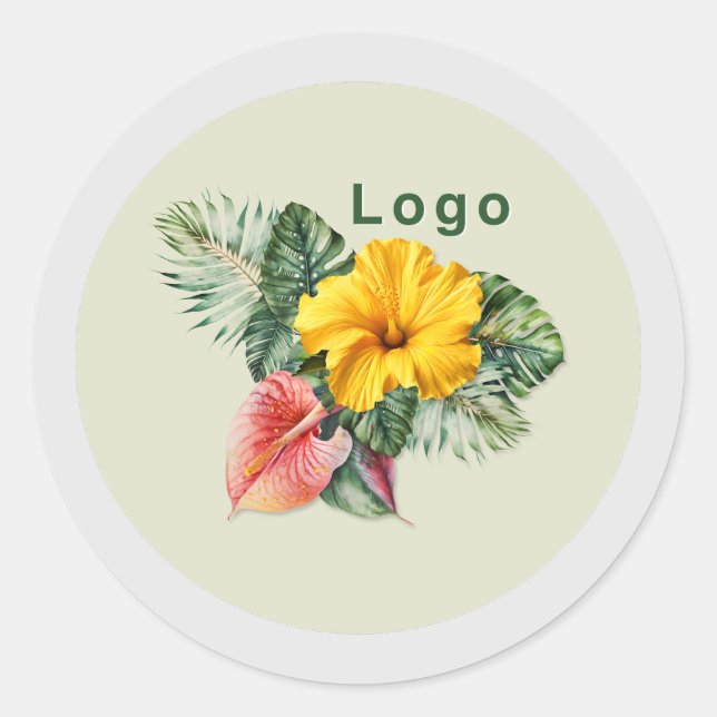 Sticker Modèle de logo rond (Devant)