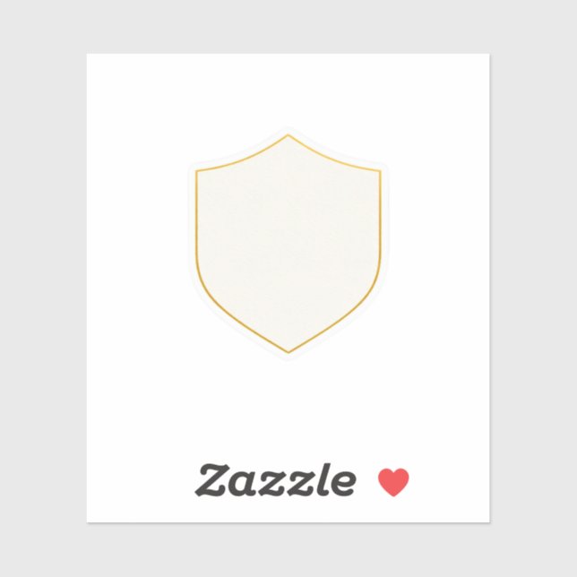 Sticker Modèle de mariage Luxe Fine Line Gold Crest Stick (Feuille)