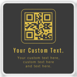 Sticker Modèle de QR Code et de texte modifiables   Noir e