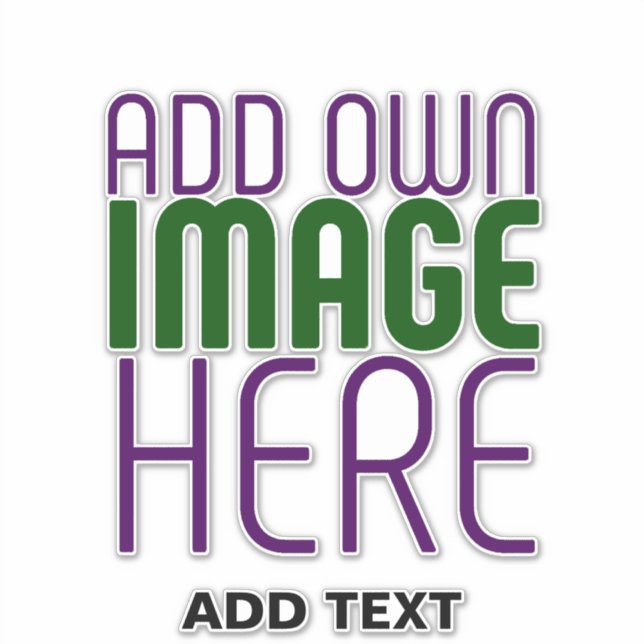STICKER MODÈLE DE TEXTE D'IMAGE SIMPLE ET CLAIR MODERNE (Devant)