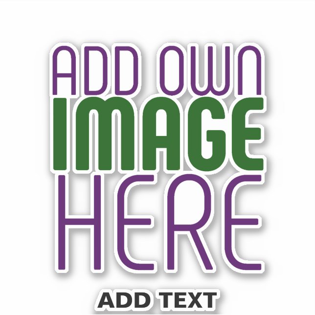 STICKER MODÈLE DE TEXTE D'IMAGE SIMPLE ET CLAIR MODERNE (Devant)