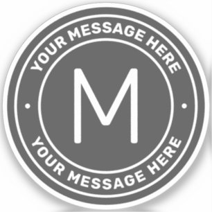 Sticker Modèle de texte personnalisable   Gris