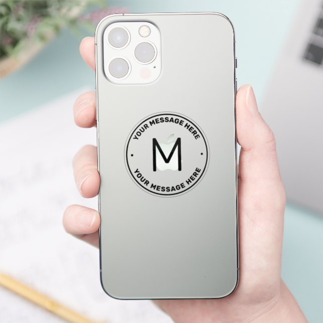 Sticker Modèle de texte personnalisable | transparent (Téléphone)