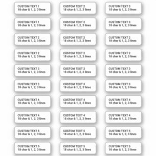 Sticker Modèle de textes personnalisés 1,25 x 0,3125" 30 a
