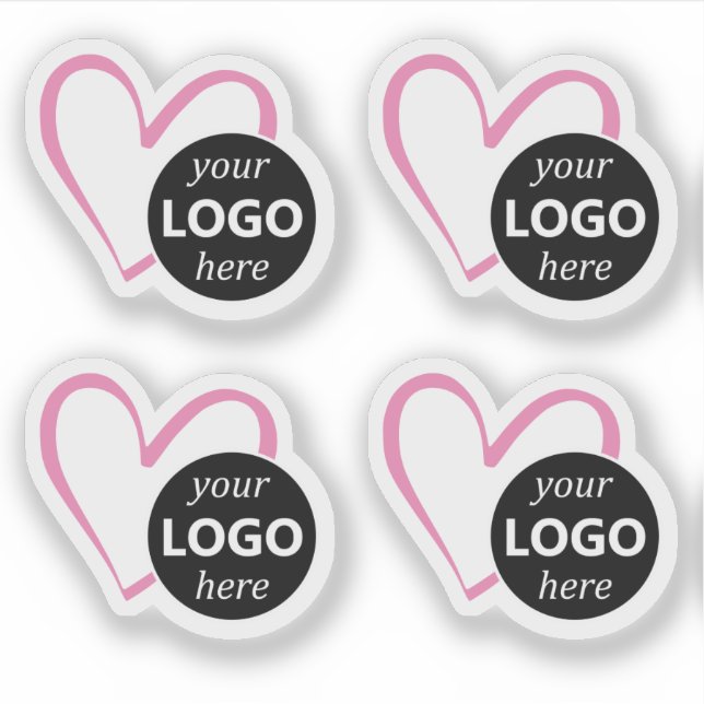 Sticker Modèle d'image en forme de logo rose simple (Devant)