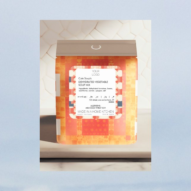 Sticker Modèle Étiquette de cuisine de chalet (Créateur téléchargé)