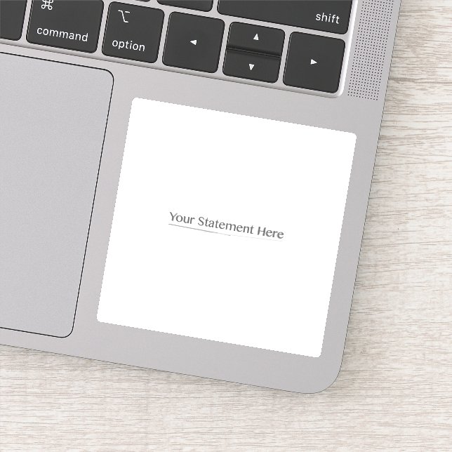 Sticker Modèle pour Fit Carré votre texte ici, Whites Tra (Détail)