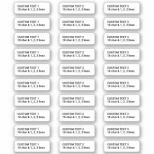 Sticker Modèles de textes personnalisés 1,25 x 0,3125" 30 