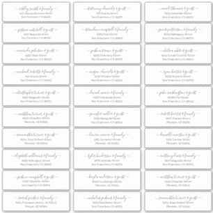 Sticker Modern Chic Script Mariage Nom d'hôte Adresse