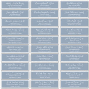 Sticker Modern Chic Script Mariage Nom d'hôte Adresse