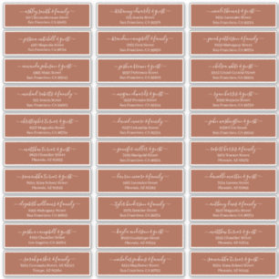 Sticker Modern Chic Script Mariage Nom d'hôte Adresse