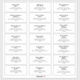 Sticker Modern Retro Letting Mariage Adresse d'hôte