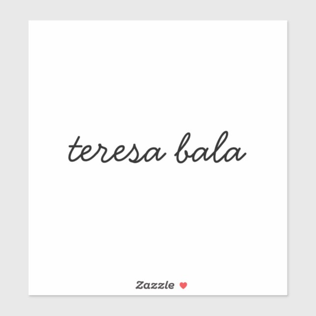 Sticker Modern Script Stylish Monogram Design (Feuille)