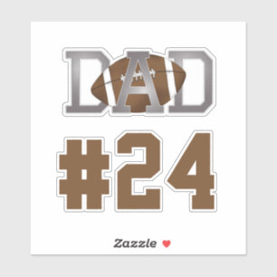 Sticker Modern Simple Football Papa Classic Player Numéro