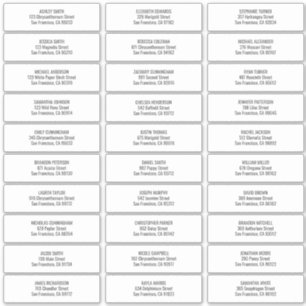 Sticker Modern + Simple Mariage Nom d'hôte Adresse