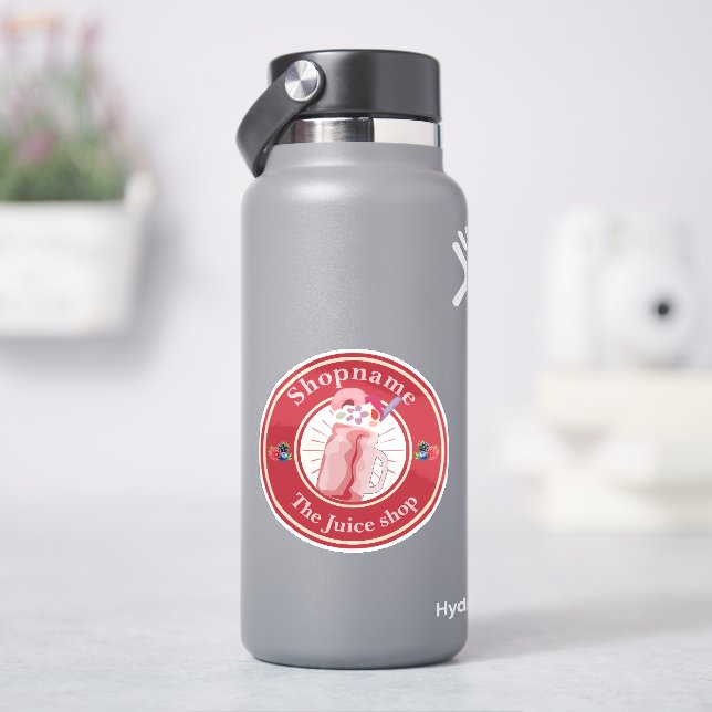 Sticker Moderne Cold Smoothies fruitière Nom du personnel (HydroFlask)