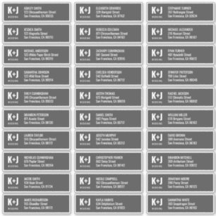 Sticker Moderne + Minimaliste Mariage Nom d'hôte Adresse