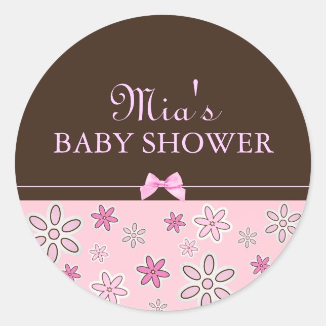 Sticker moderne rose et Brown Floral (Devant)