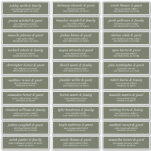 Sticker Moderne Simple Chic Mariage Nom d'hôte Adresse