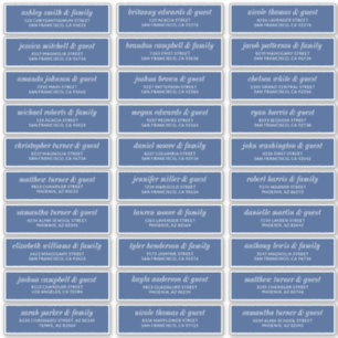 Sticker Moderne Simple Chic Mariage Nom d'hôte Adresse