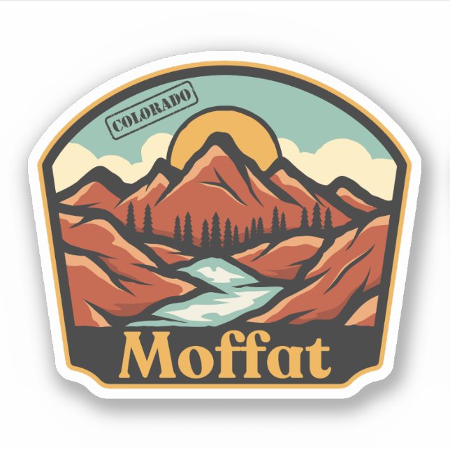Sticker Moffat, Colorado (Devant)