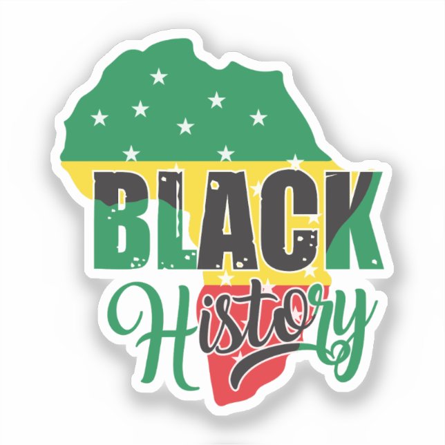 Sticker Mois de l'histoire des Noirs Février Melanin Sista (Recto)