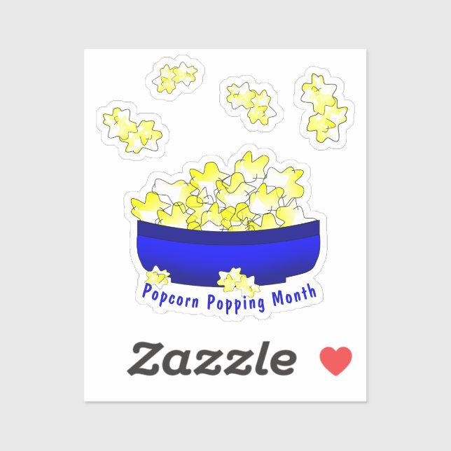 Sticker Mois de Popcorn (Feuille)