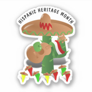 Sticker Mois national du patrimoine hispanique - Cactus